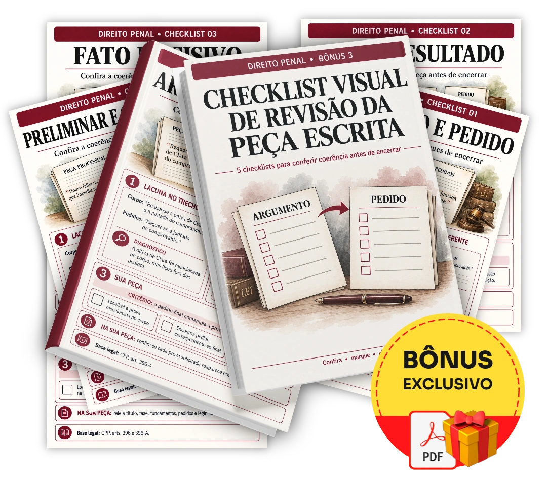 Checklist Visual de Revisão da Peça Escrita